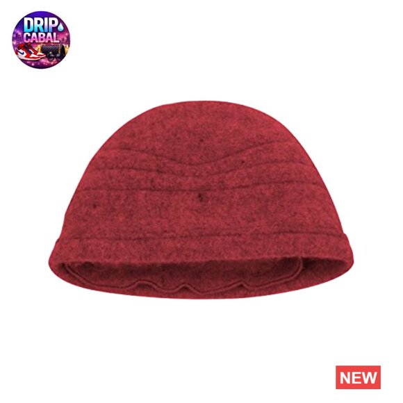 Wool Cloche Bucket Hat with Faux Pearl Flower main image 6